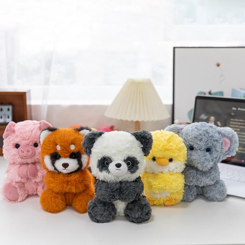 New Table Accompaniment Series Small Animal Plush Toy Panda Palm Treasure To Accompany Soothing Sitting Birthday Gift Doll