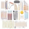 61-Piece Polymer Clay & Pottery Tool Set for DIY Carving and Embossing