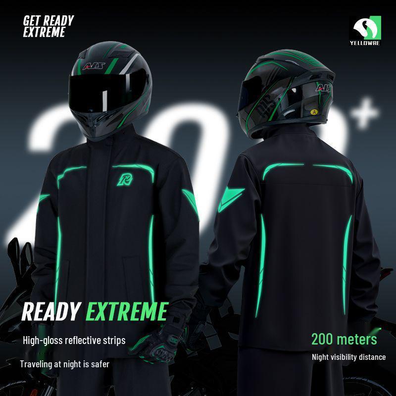 Водонепроницаемый мотоциклетный костюм - Комплект плаща и брюк для электромобиля для использования на открытом воздухе