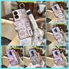 Protective Wrist Strap Phone Case For TCL 505/T509K/T5094 Durable Lanyard Wristband Cute Back Cover Cartoon Silicone
