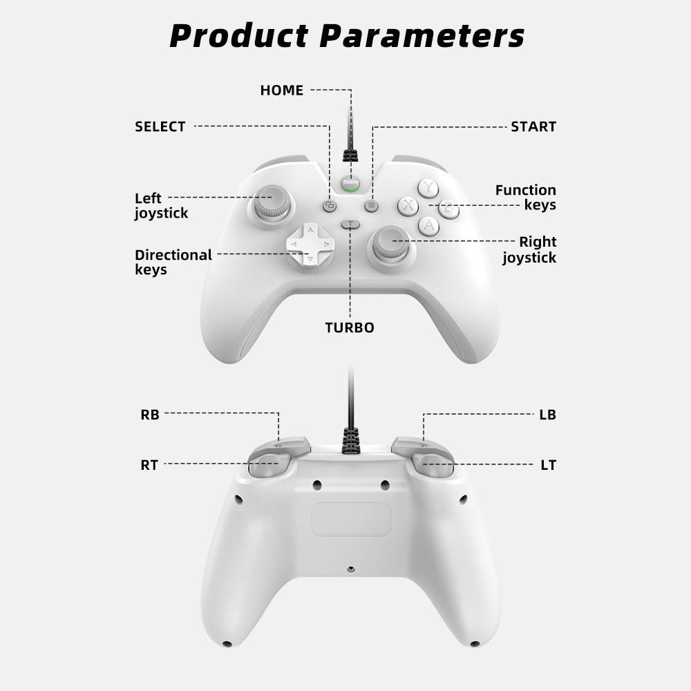 G4 Wired Game Controller for PS4 Compatible Console and PC with Turbo and Dual Vibration
