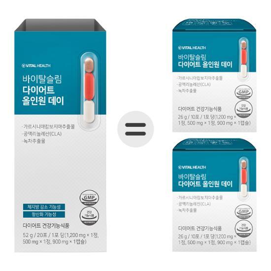 VITAL HEALTH Vital Slim Diet All-in-One Day 20 пакетов (10-дневный запас)