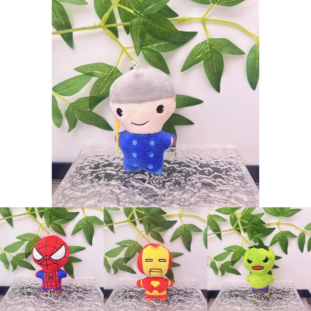 Плюшевая игрушка Marvel Avengers Человек-паук Мягкий брелок с дизайном Железного человека и Халка для детей