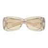 Saint Laurent Logo Injection Molded Irregular Shape Sunglasses Unisex sunglasses Transparent-Beige 862885Y99589307