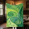 1PC leaf patternOutdoor Flannel Blanket - Soft Plush Decor for Picnics, camping, Bedroom, Playroom, Office, or Lunch Break 1352A