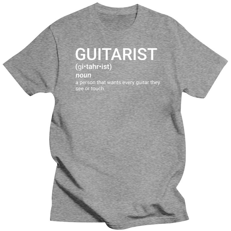 Футболки с забавным гитаристом и надписью «Guitarist Definition», графические, хлопковые, уличная одежда, короткий рукав, круглый вырез, футболка Harajuku для мужчин