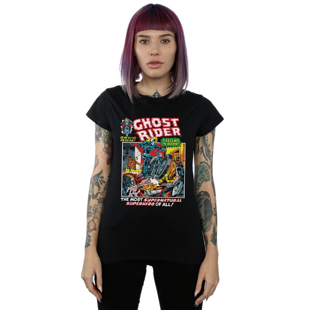 Marvel Womens/Ladies Ghost Rider Cotton T-Shirt