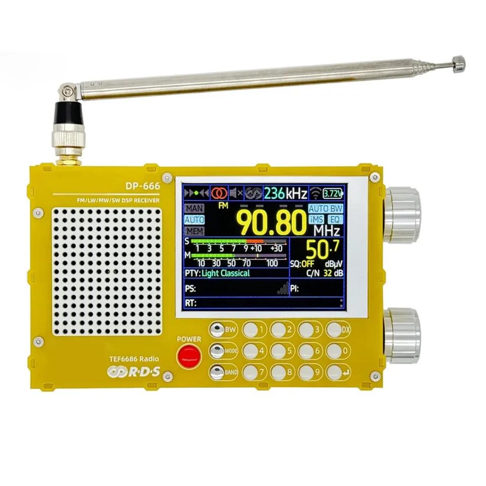 The portable FM/AM radio DP666 is equipped with the advanced TEF6686 chip, providing superior tuning capabilities and functionality.