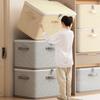 Large Capacity Foldable Cotton Quilt Storage Box with Zipper