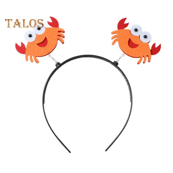 Забавный декор в виде краба, повязка на голову, весенний дизайн, повязка для волос с животными, обруч для волос с изображением краба, реквизит для фотосессии, аксессуары для волос