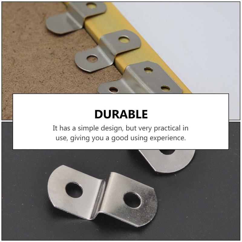 120 Pcs Stainless Steel Corner Code Angle Brackets Fixed Clips Connector Frame Mirror Cabinet Hardware Fastener Corner Braces