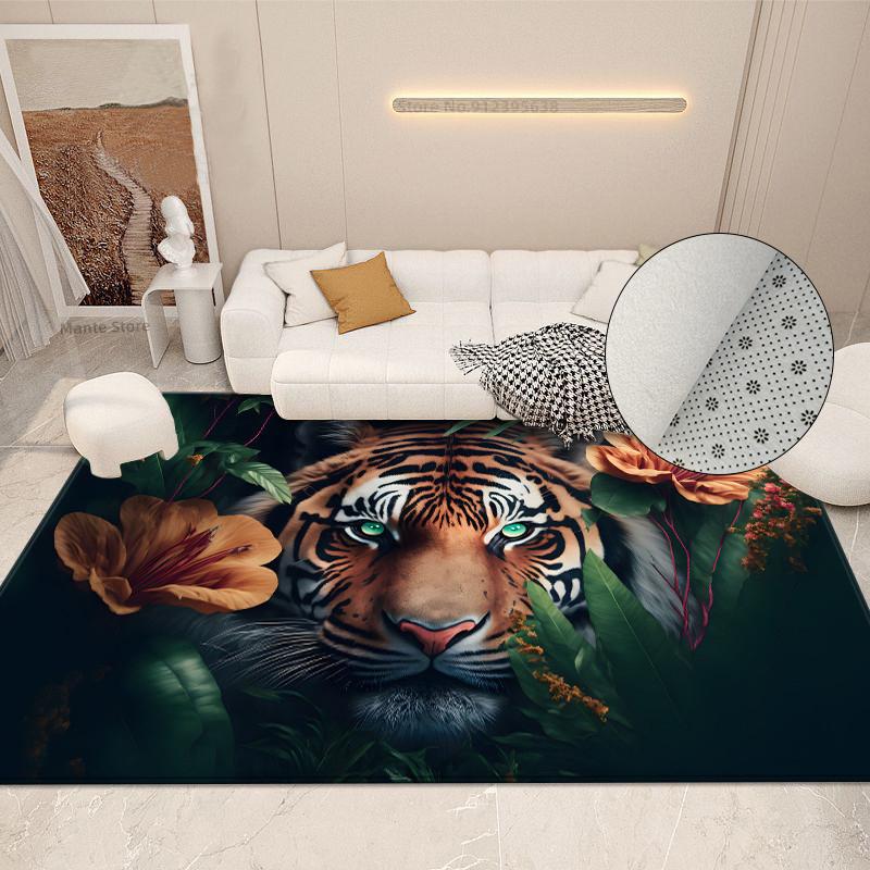 3D тигровый ковер для гостиной, мягкие коврики для спальни с животным принтом, модный коврик для ванной комнаты, коврик для спальни