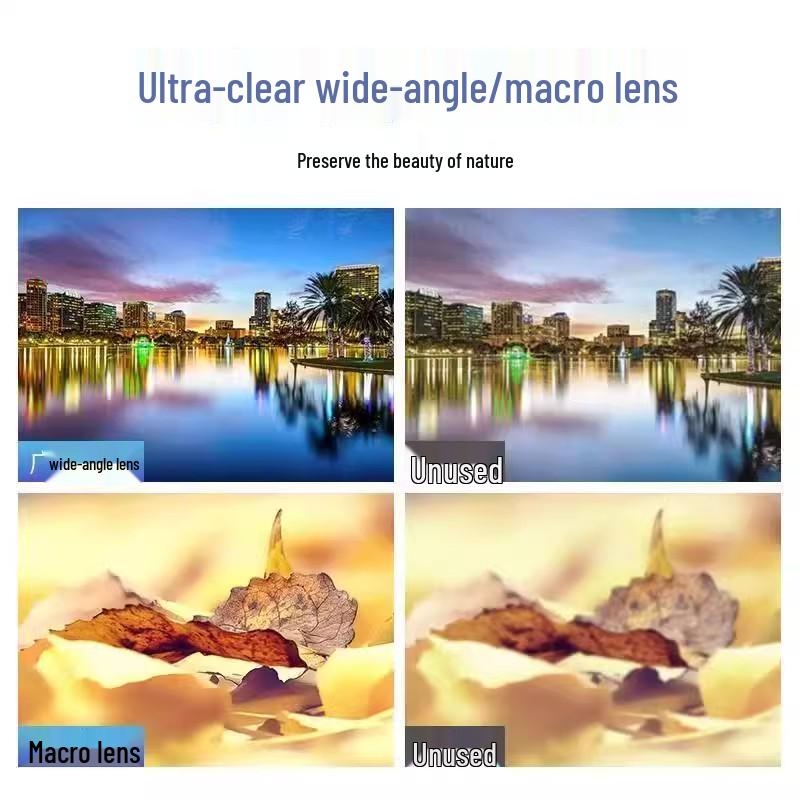 Универсальный HD широкоугольный и макрообъектив для мобильного телефона 0.45X для уличной трансляции