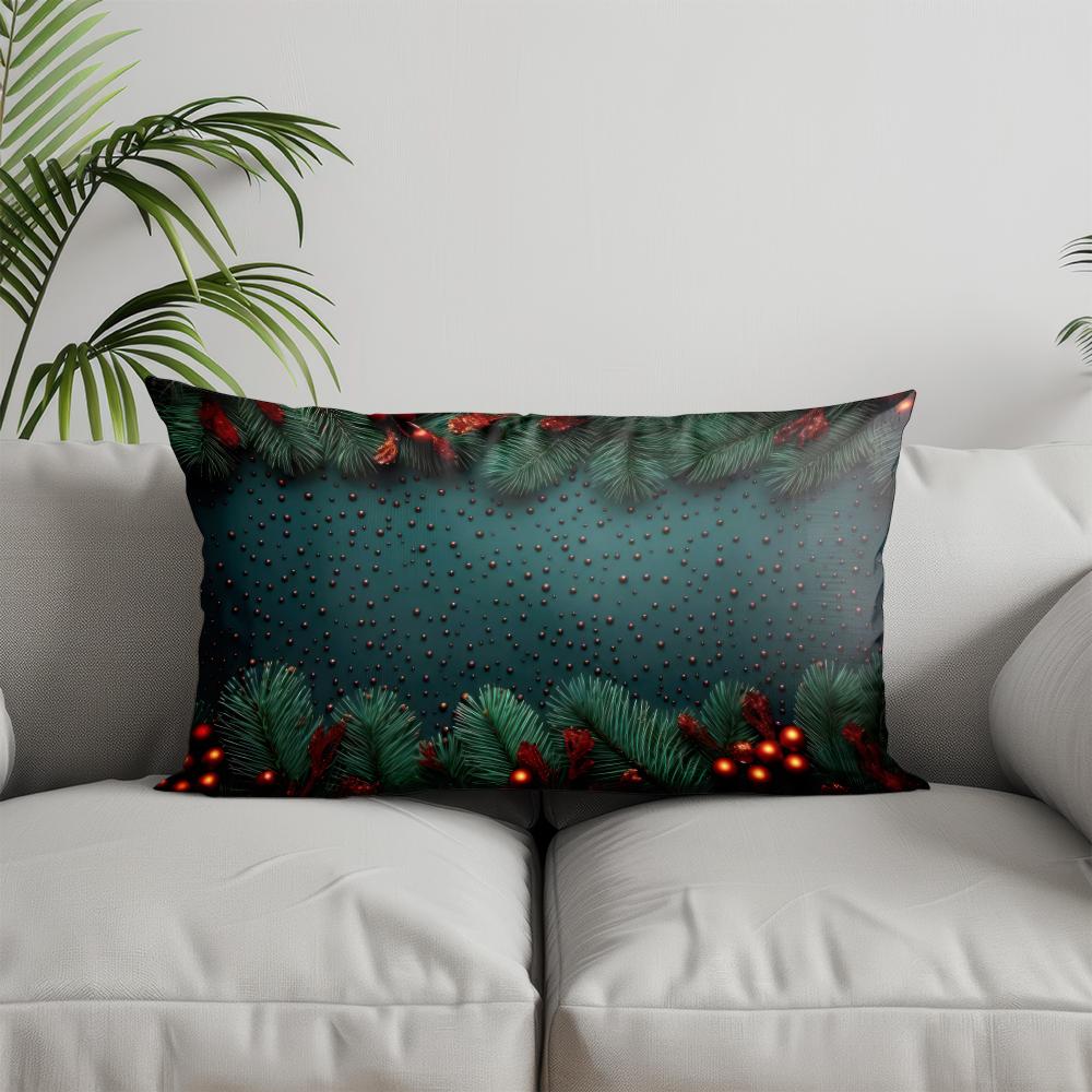 Домашний Декор С Рождеством Снежинка Подушка Подходит Для Дивана Спальни Автомобиля Наволочка Подушка Прямоугольная Подушка Для Спины
