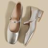 Мода Элегантные Женские Туфли Мэри Джейн на Среднем Каблуке с Квадратным Носком Босоножки на Каблуке Лодочки 2025 Лето Дизайнерские Неглубокие с Пряжкой Zapatillas De Mujer