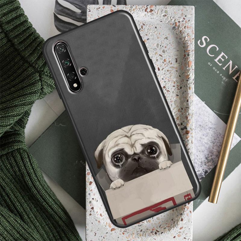 Смешной мультяшный мопс Для Huawei Nova 12i 11i 8i 12s 9 10 SE Y91 Y90 Y60 Y70 Y72 Y61 P20 P30 P40 Lite P60 Pro Чехол