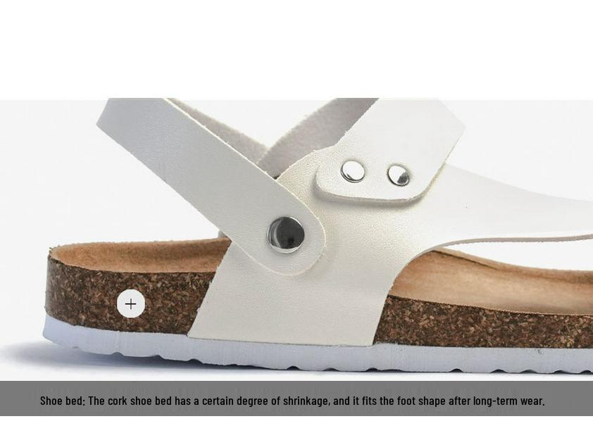 Летние пробковые шлепанцы и кожаные сандалии в корейском стиле для мужчин и женщин