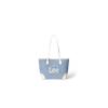 New Lee Denim With PU Panel Tote Denim Bag, Shoulder Bag Regular Women's Light Denim Blue LE240101M-521