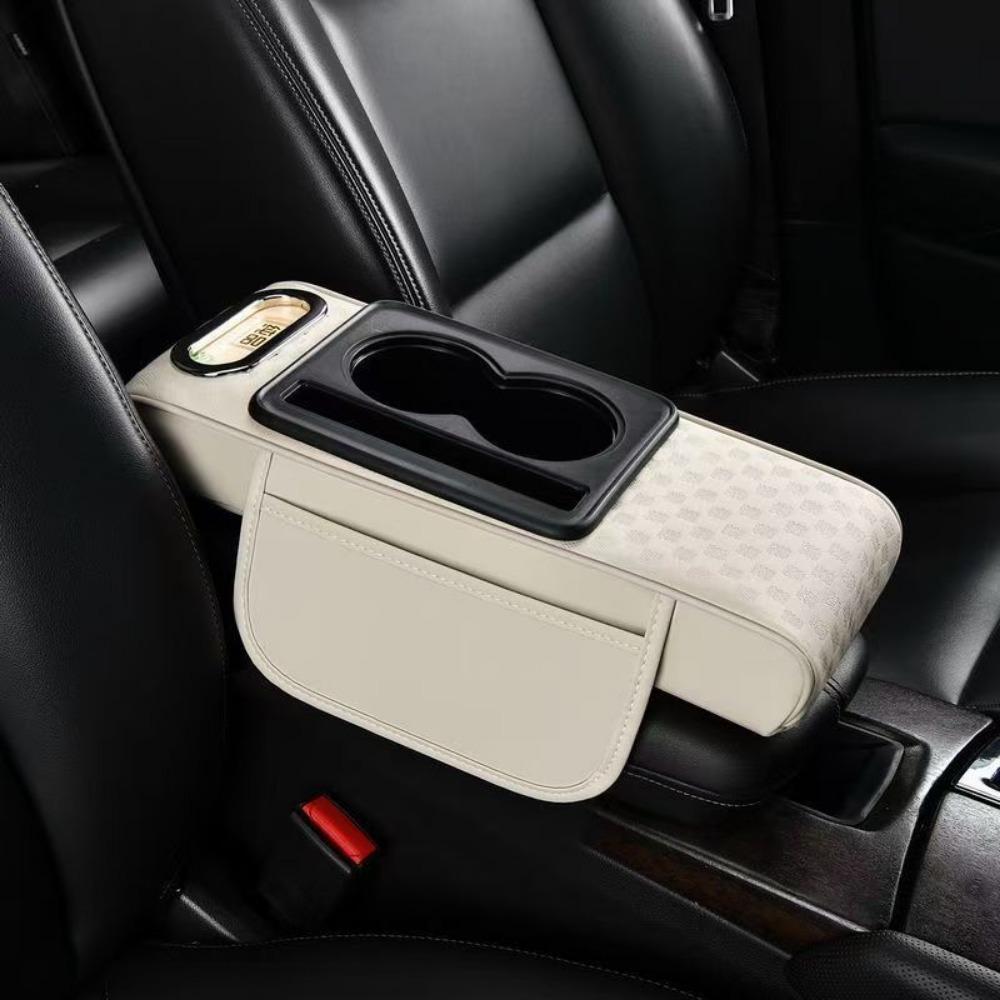 Tissue Box Car Armrest Storage Box 2 Cup Holder Car Elbow Support Pad Center Console