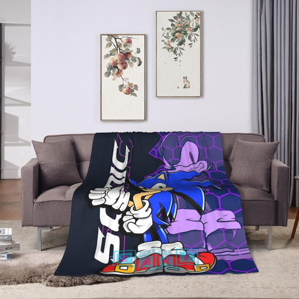 S-Sonics The H-Hedgehogs Blanket Fleece Printed Multifunction Lightweight Throw Blankets for Bed Car Quilt