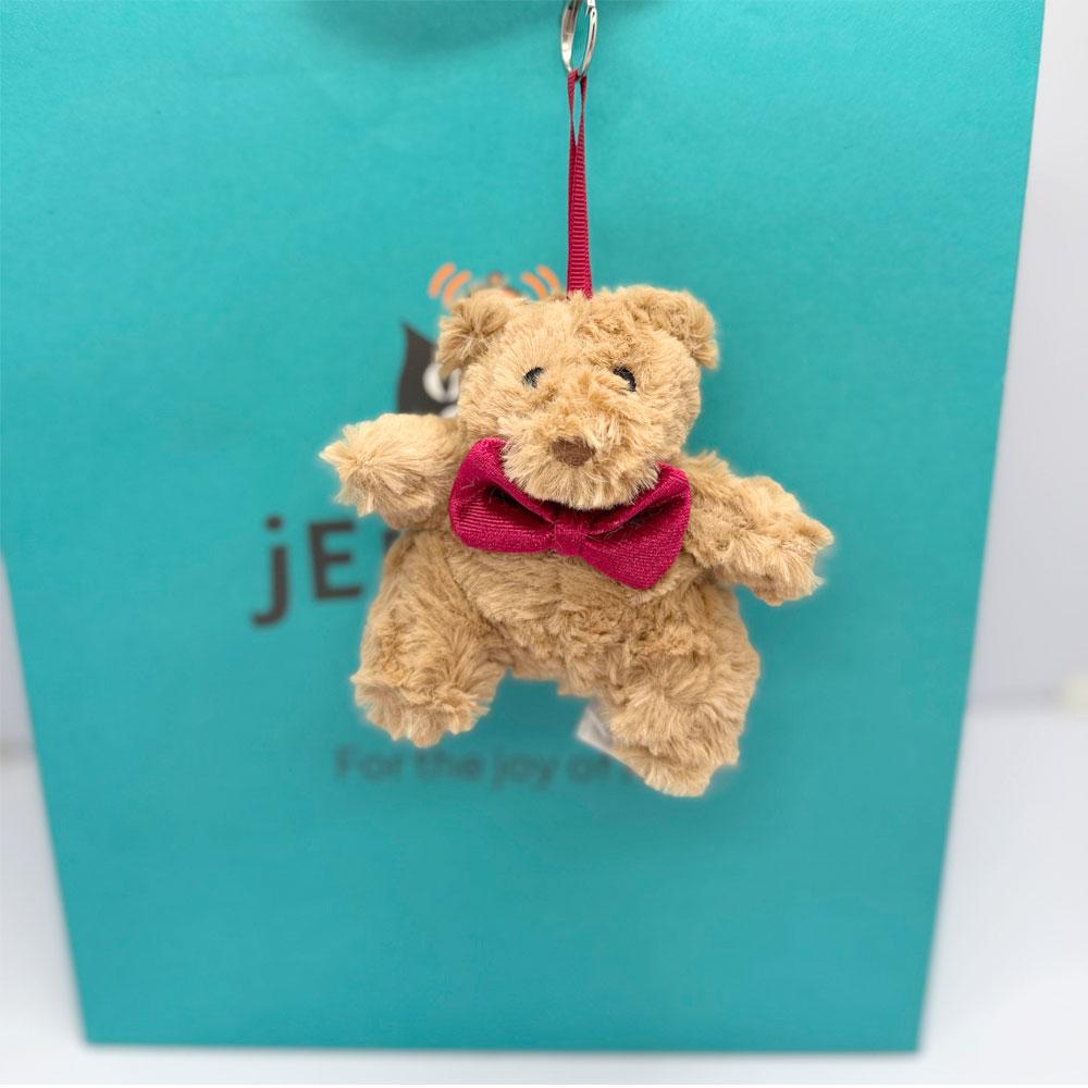 New JC Coffee Bean, Marshmallow, Ladybug, Frog, and Macaron Dessert Keychain & Bag Charm — Plush Toy Gift for Friends