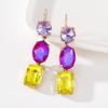 Pinkdudu Fashion Flash Colorful Acrylic Dangle Earrings Simple Office Lady Three Colors Earring for Women Jewelry Gifts PD711