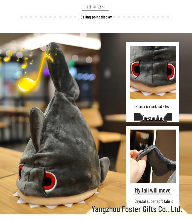 Шляпа акулы Песочная скульптура Хэллоуин Мультяшный головной убор - Забавный подарок для всех возрастов