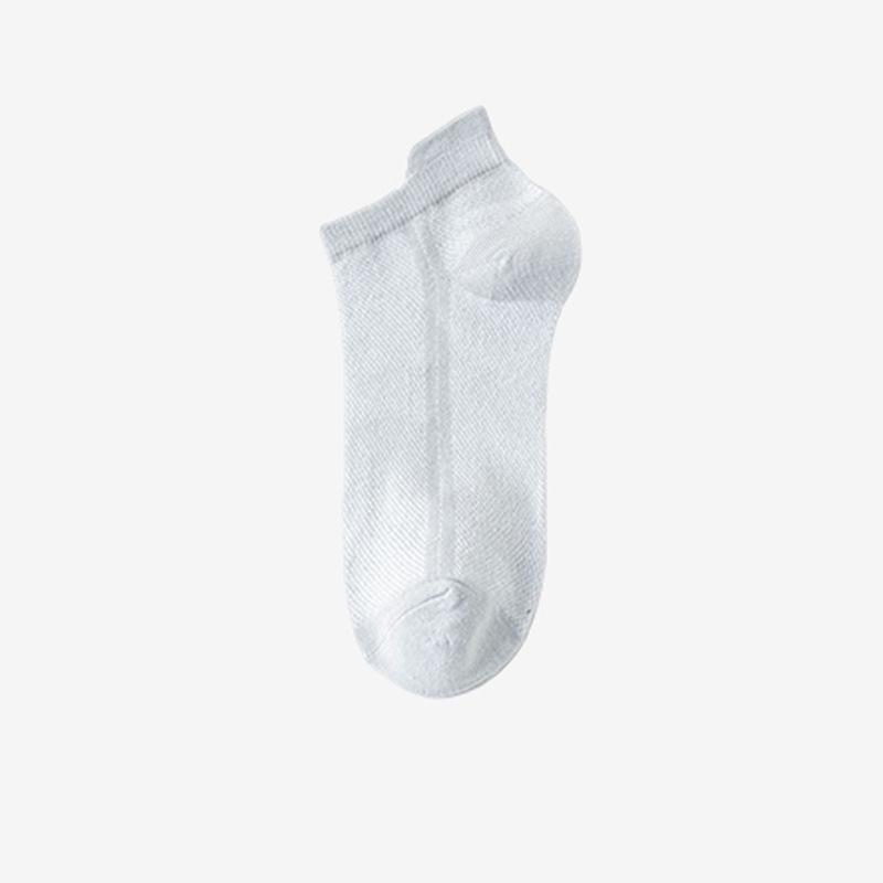 Men's Summer Thin Short Socks Solid Color Breathable and Sweat-absorbing Summer Mesh Boat Socks Summer Men's Sports Short Tubes