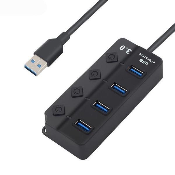 4/7-портовый концентратор USB 3.0. Высокоскоростной разветвитель-распределитель 5 Гбит/с с независимым светодиодным переключателем. Зарядный концентратор USB 3.0.