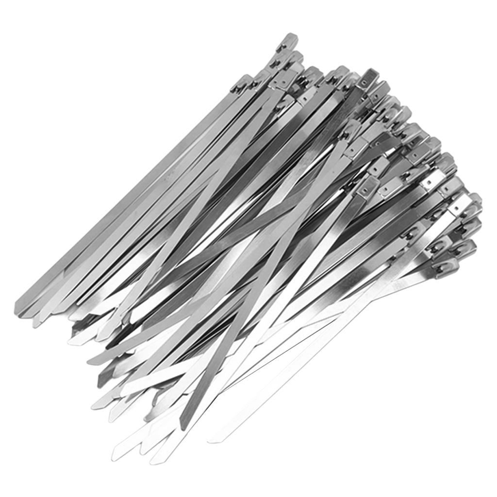 100 шт. Кабельная стяжка из нержавеющей стали, хомут, самоблокирующийся набор, комплект для проволоки, тип A