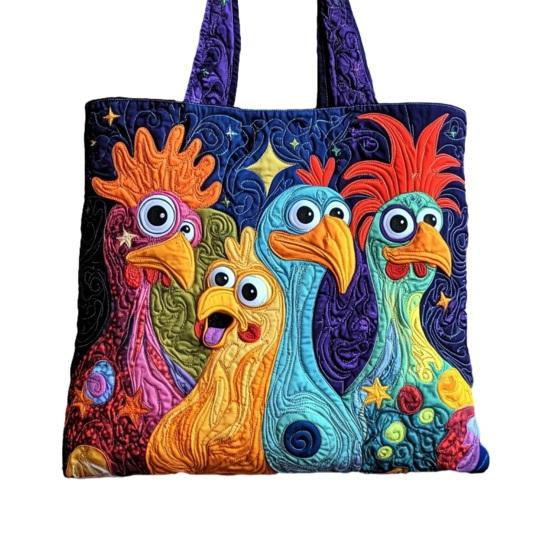 Стеганая сумка-тоут Женская винтажная сумка через плечо Цветы Животные Сумка Цветочный кошелек для поездок на работу Вечеринки Ежедневные поручения