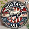 Металлическая табличка Винтажная 8 дюймов Ford Mustang 577 Масло 957 Настенное искусство Декор для дома