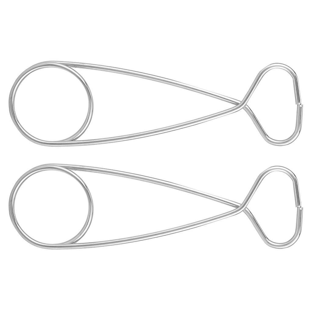 2Pcs Stainless Steel Fish Mouth Jaw Spreaders Hanging Hook Rack for Cooker Water Bottle