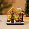 Christmas Scene Village Houses Xmas House Collectible Buildings LED Tabletop for