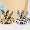 1PC Ceramic Ornament Home Decor Ceramic Landscape Accessories Rabbit Gold Double Eared Rabbit Valentine'S Day Multicolour