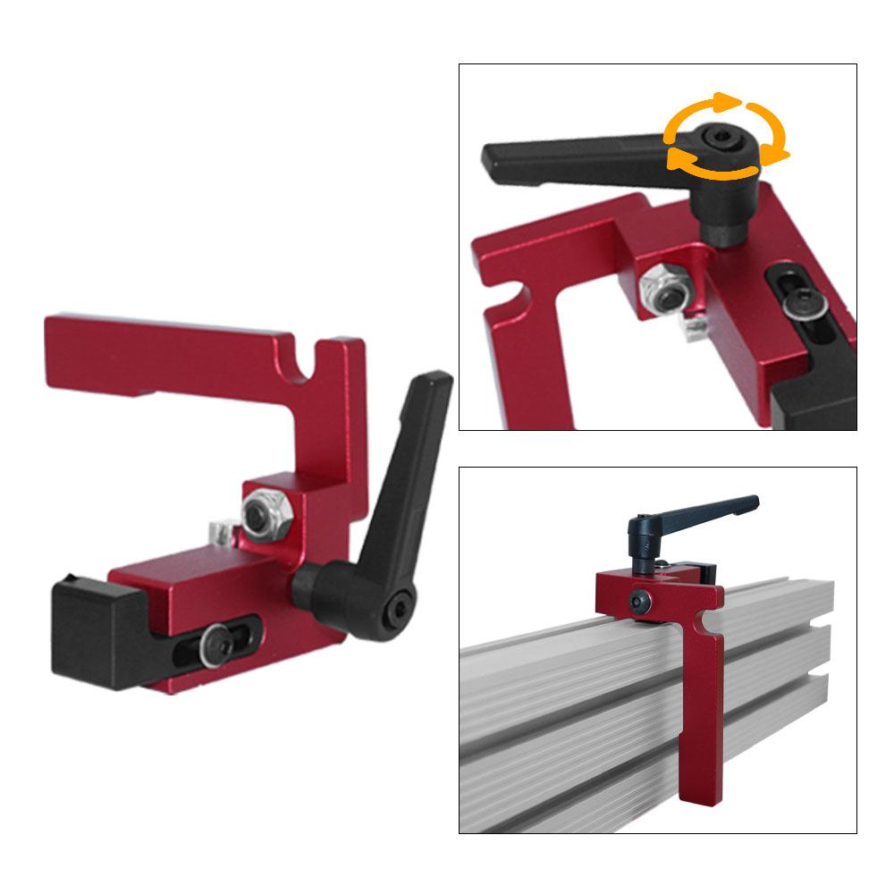 Aluminum Alloy T-Track Stop Block Miter Track Fence Flip Stop Precision Chute Locator Woodworking DIY Workbench Hardware Tools