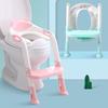 Baby Potty Seat Children Training Safety Toilet Seat with Adjustable Ladder