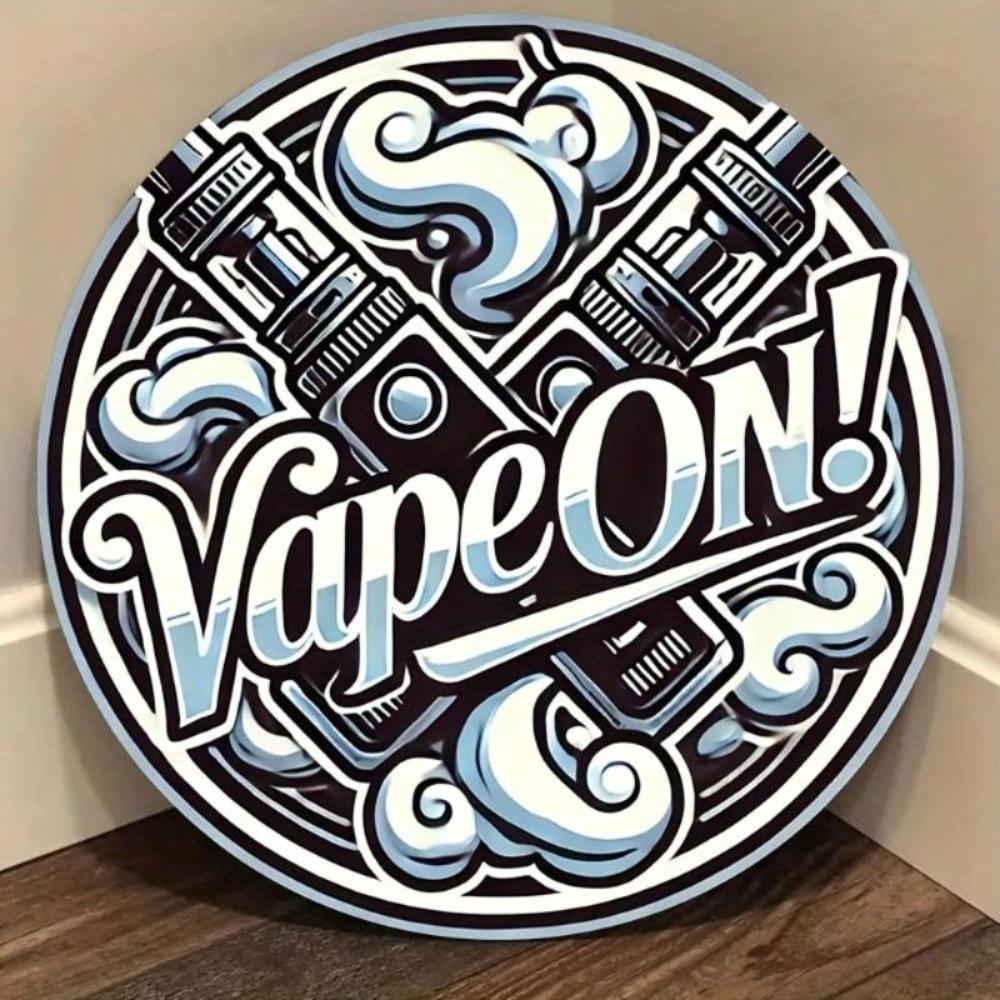 Металлический знак для вейпа Ретро Круглая настенная art 20x20см Винтажный декор для домашнего бара