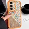 Чехол-книжка с принтом цветов для Samsung S26 S25 Ultra S24 S23 S22 Plus S21 FE A54 A15 A35 A55 A16 A36 A56 A17 A27 A37 A57 Ударопрочный бампер Мягкая обложка