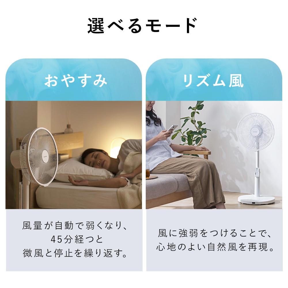 Saving IRIS OHYAMA Electric DC 7 Wind Speed 5 Left and Right Swing White [Energy Measures] Fan, Quiet, Motor, Levels, Blades, LFD-307LE-W,