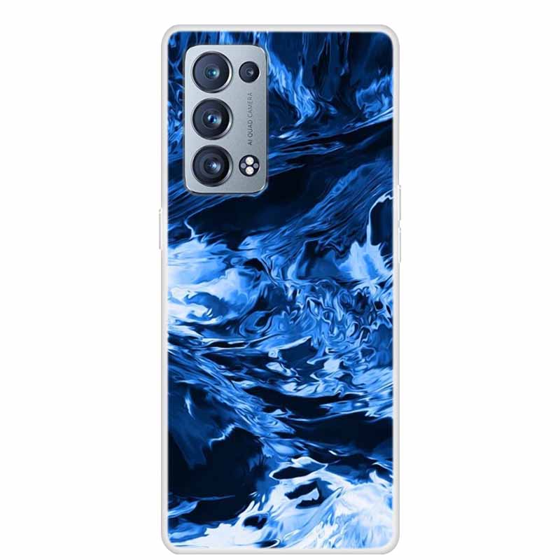 For OPPO Reno 6 Pro Plus 5G Case Reno6 Clear Marble Soft TPU Silicone Back Cover For OPPO Reno6 5G Phone Case Funda Bumper 6pro+