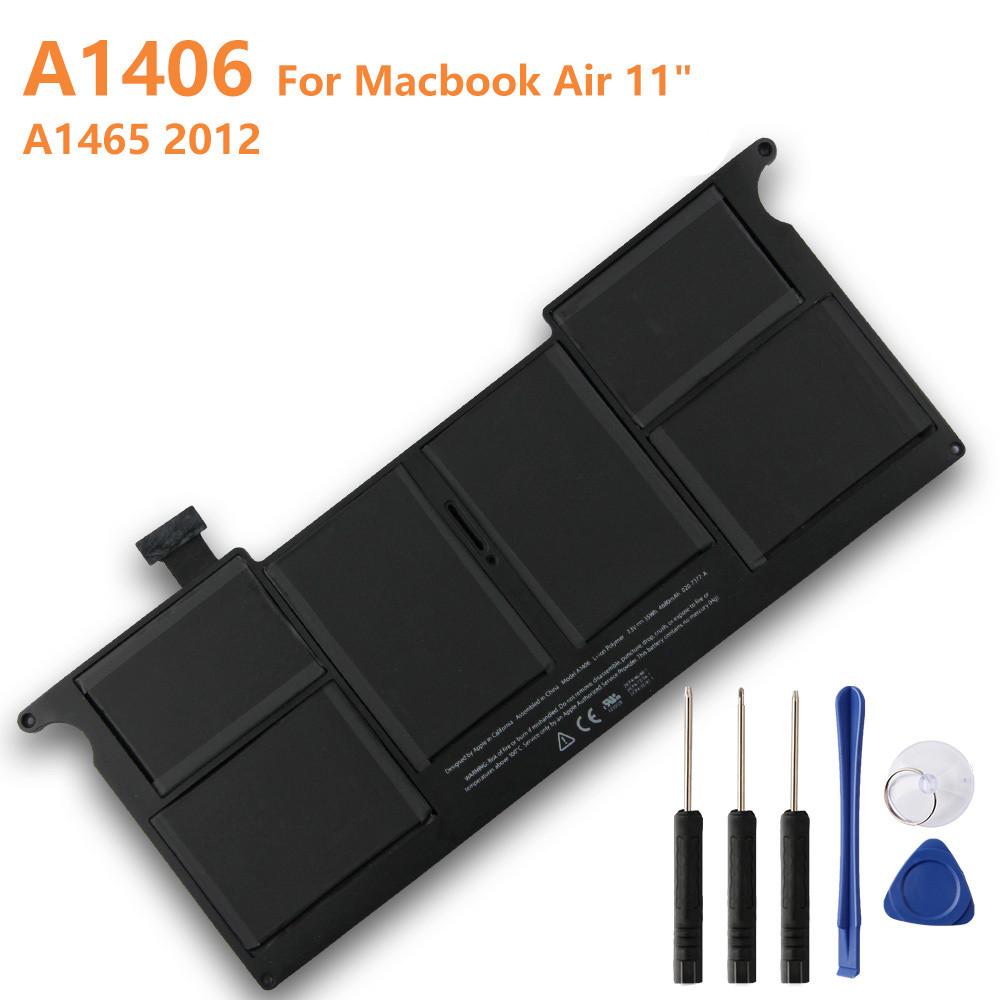 Новая сменная батарея для ноутбука A1406 A1375 для Macbook Air 11 "A1370 2010 года A1370 2011 года A1465 2012 года 4680 мАч