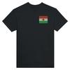 T-shirt - PIXELFORMA - Drapeau du Niger - Broderie en Noir - 100% Coton - Coupe Classique