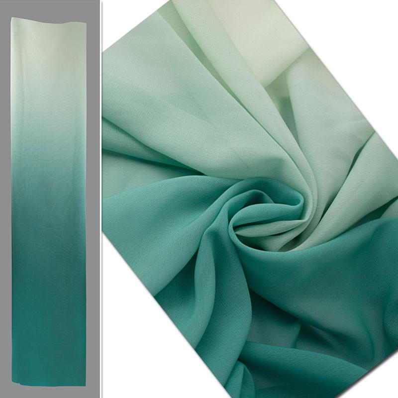 1/3/5M 100D Ombre Chiffon Fabric Gradient Two-tone Color Ombre Fabric For Diy Ancient Hanfu Fabric Dress Performance Costume