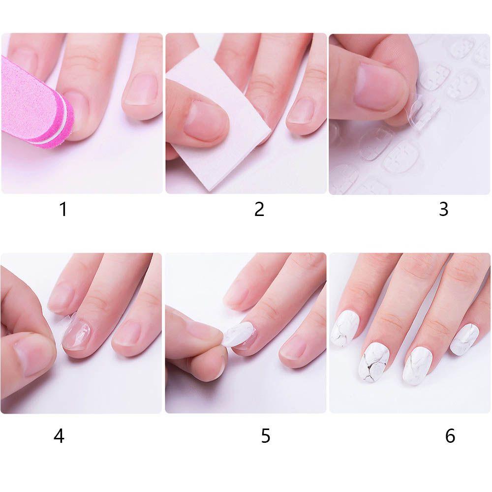 Женские прозрачные ультратонкие накладные ногти, двухсторонние наклейки, инструмент для наращивания, клейкие ленты