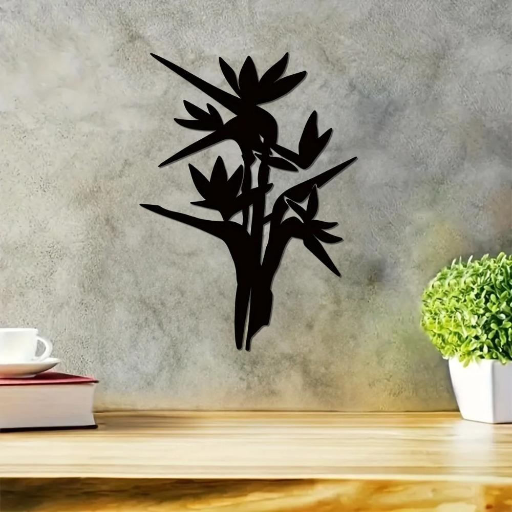 1pc Bird of Paradise Metal Wall Art Elegant Hanging Sign for Living Room Stylish Metal Wall Decor Perfect Housewarming Gift