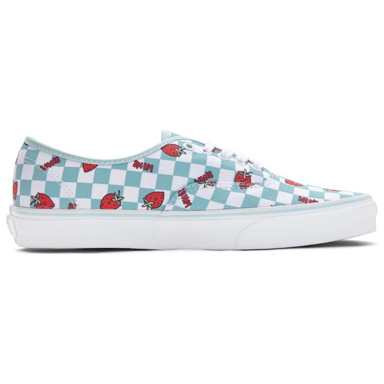 Vans Оригинальные кеды в клетку с клубничным принтом, прочные, дышащие, низкие, из парусины, унисекс, зеленые, белые VN0A5KS9LTB