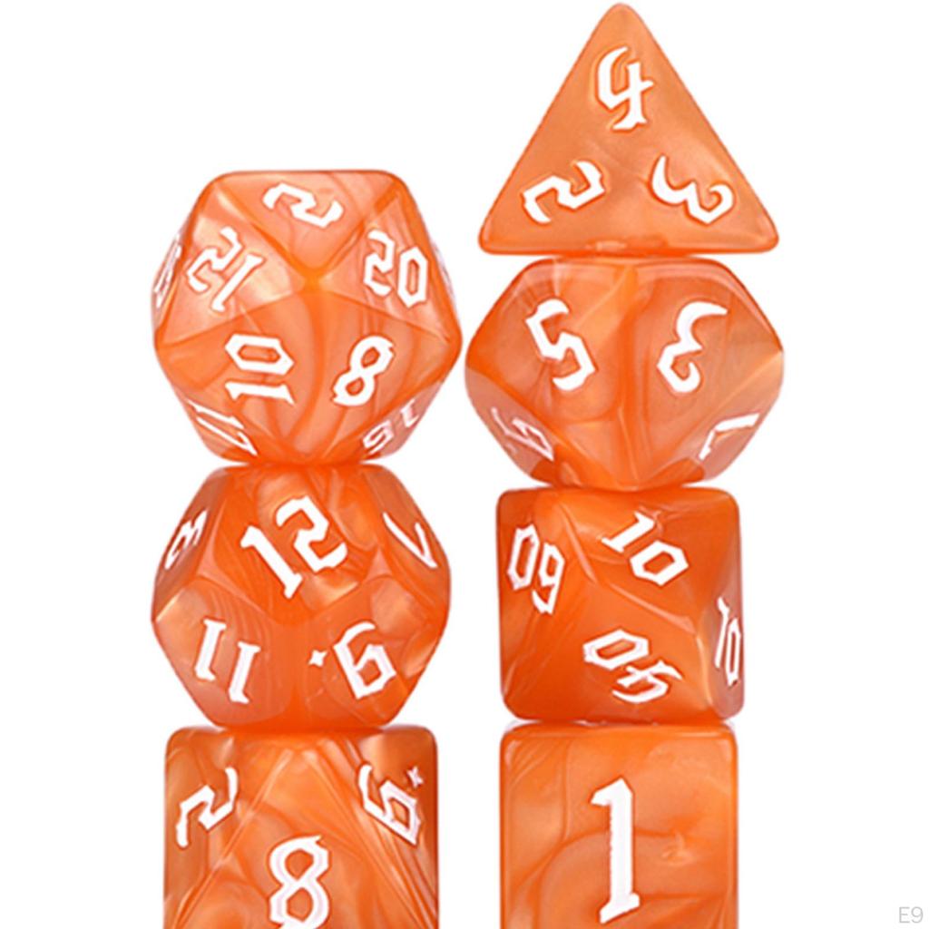 Акриловый многогранный набор D8 D10 D12 D20 для RPG Ролевых игр DND Настольной игры