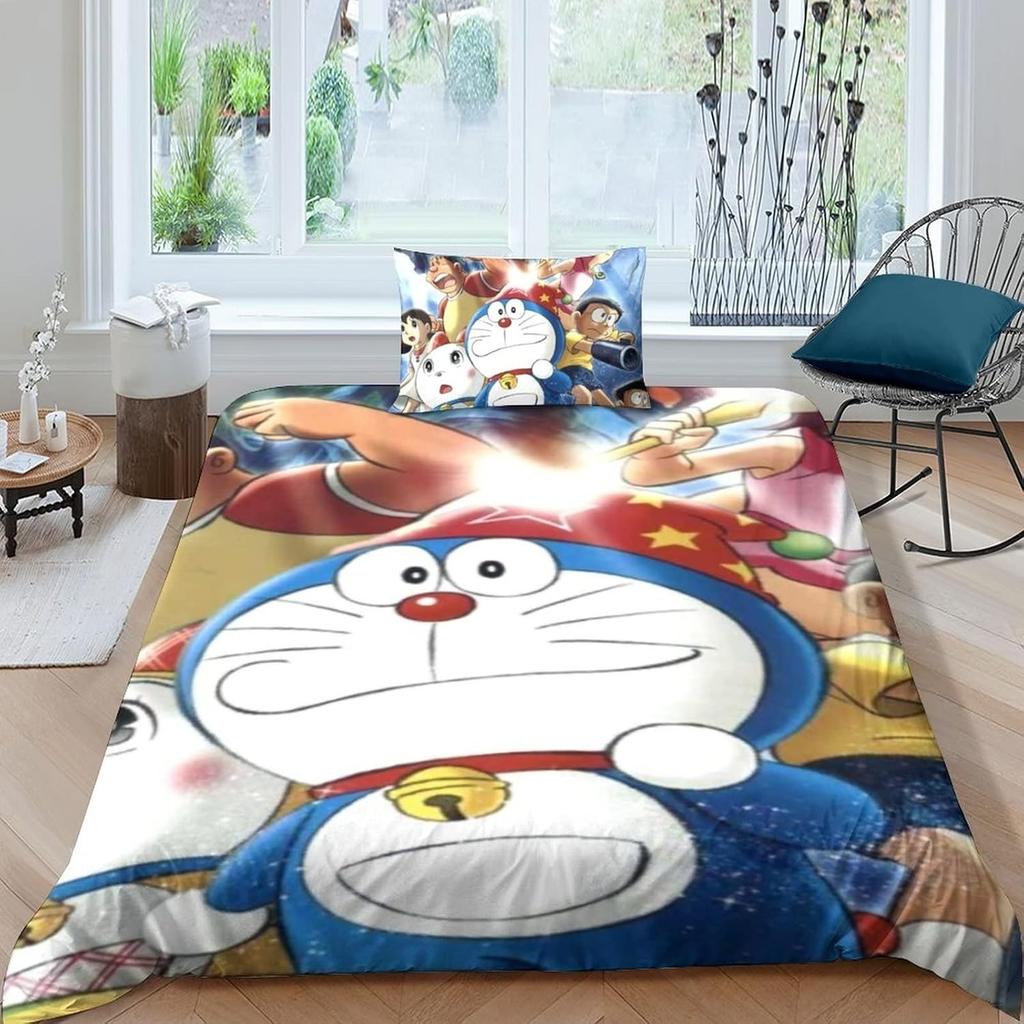 Изысканные 3D Обои с Мультяшным Котом D-Doraemon Принт Постельное Белье Пододеяльник Одеяло Кровать Молодежь Дети Девочки Мальчики Подарок