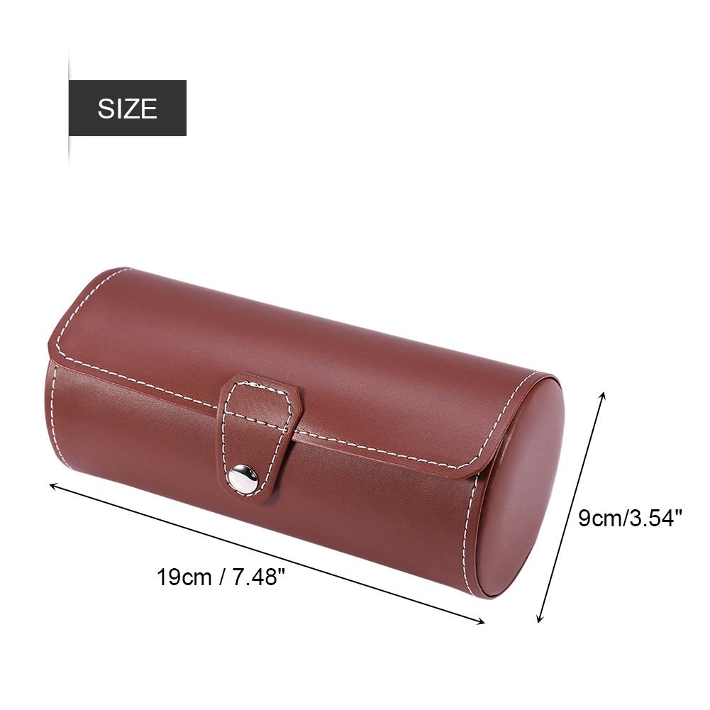 Коробка для часов с 3 слотами, дорожный футляр из искусственной кожи, органайзер для хранения ювелирных изделий